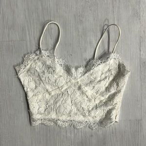 Shein White Lace Top